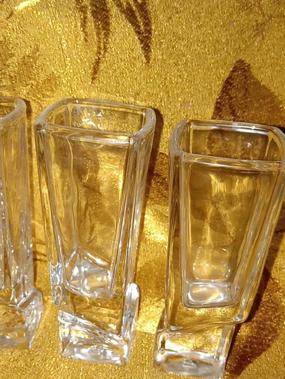Clear Glass Joy Jolt Square Shot Glass Set - Elegant Transparent Design